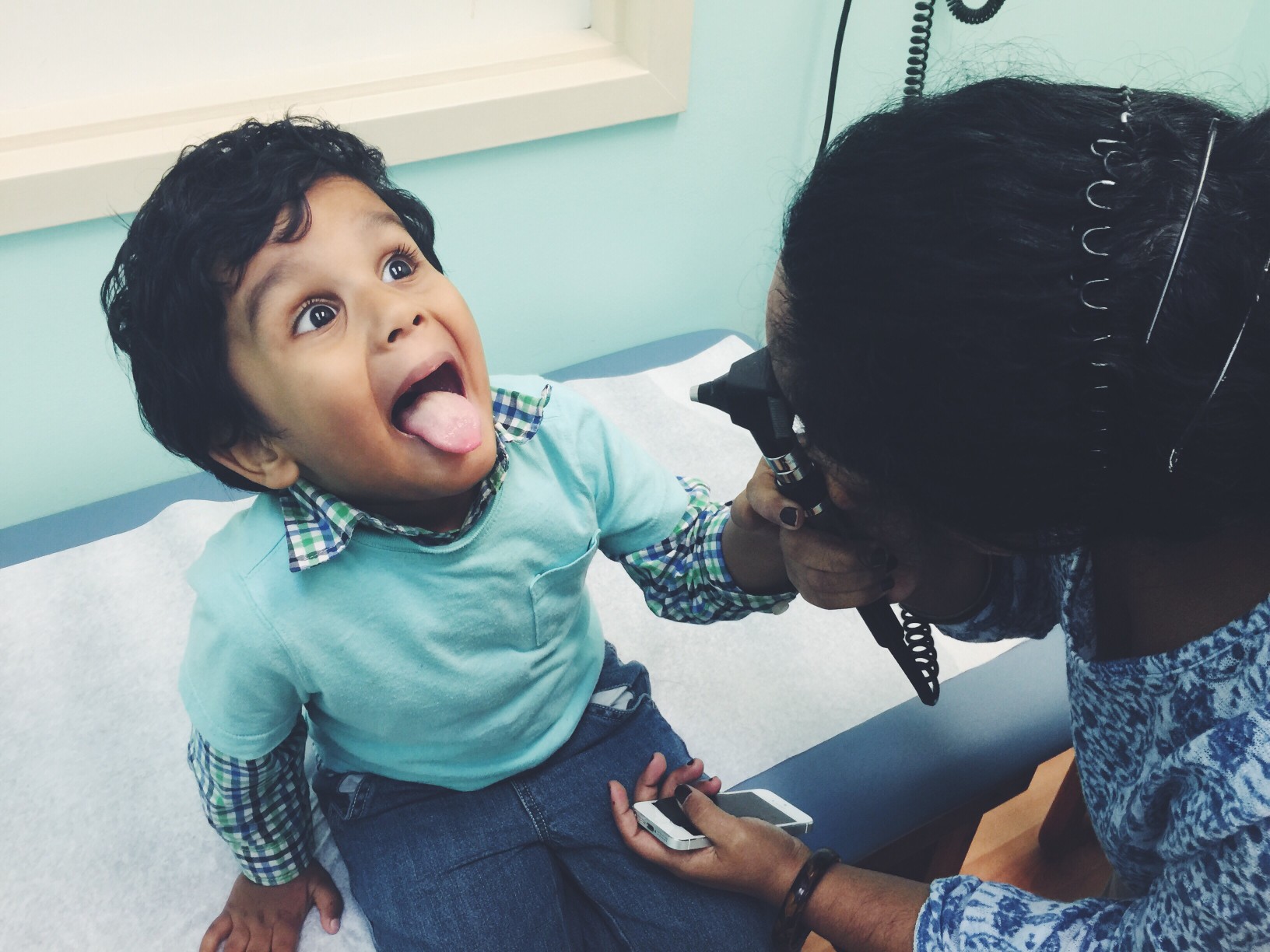 baby at dentist